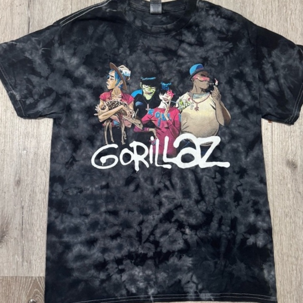 Black Short Sleeve Tee with Cartoon Graphic